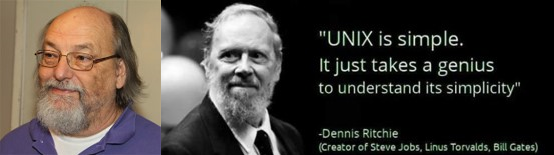 Ken Thompson and Dennis Ritchie