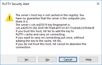 SSH warning unknown remote
