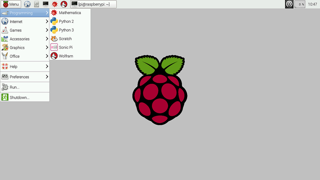 Raspbian Graphical Desktop Environment