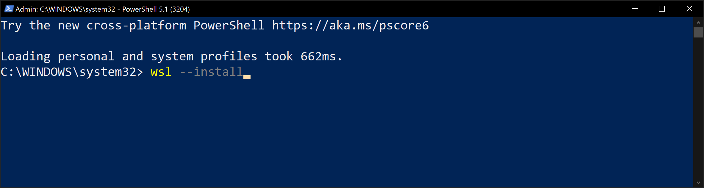 Install WSL