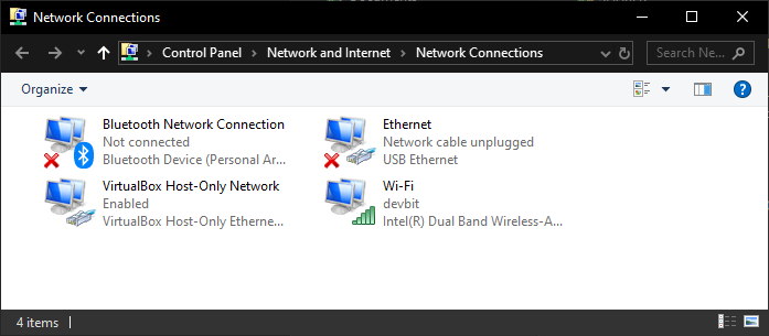 VirtualBox virtual network adapters