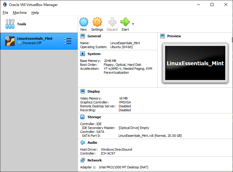 A new VM is added to your current list of VM's